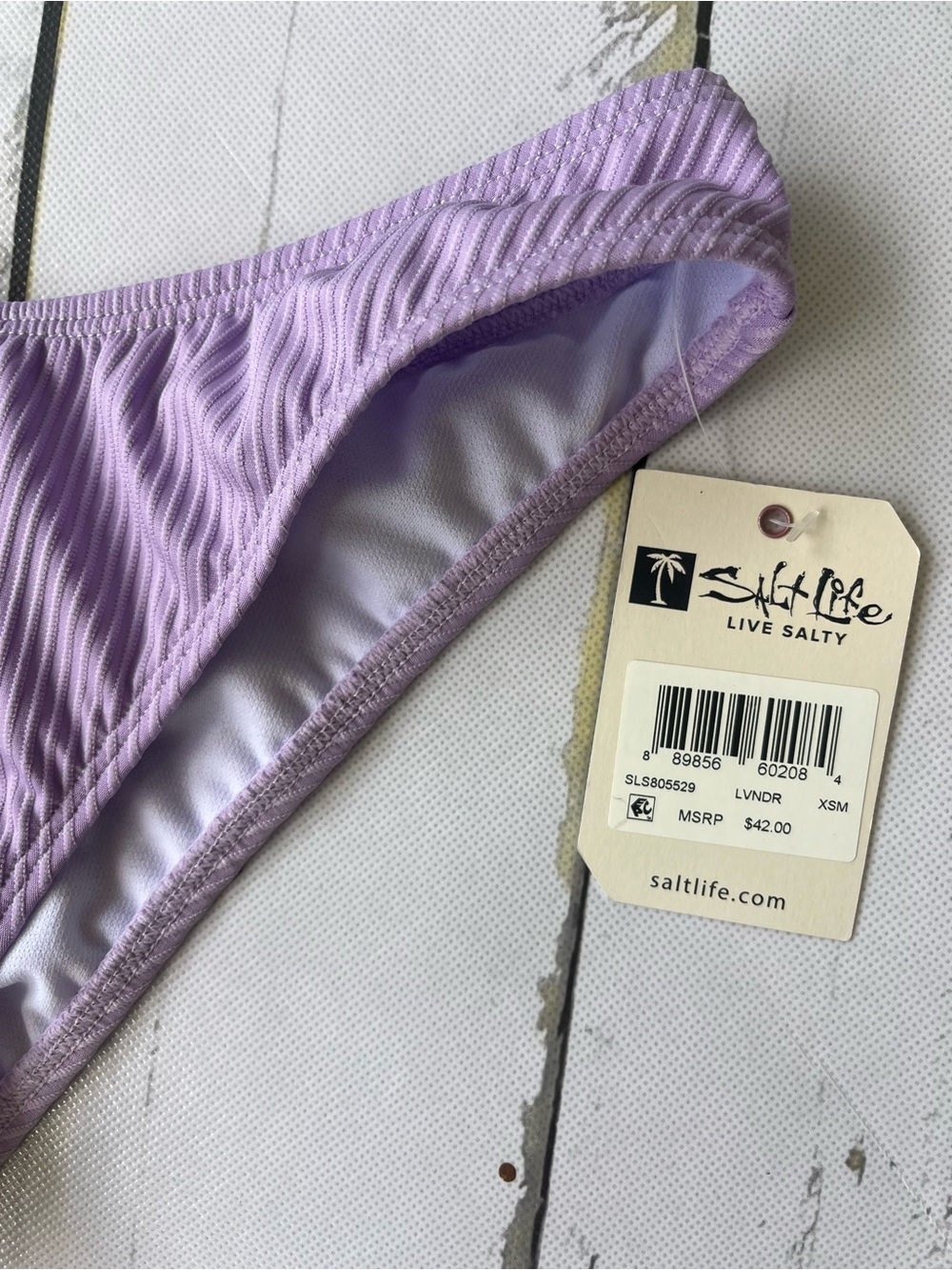 Salt Life NEW Bikini Top & Lavender Ribbed Bottom X SMALL - Picture 5 of 9